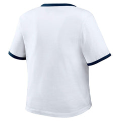 Atlanta Braves WEAR by Erin Andrews Women's Ringer Baby T-Shirt Online