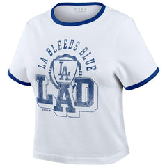 Los Angeles Dodgers WEAR by Erin Andrews Women's Ringer Baby T-Shirt Sale
