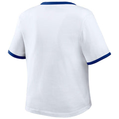 Los Angeles Dodgers WEAR by Erin Andrews Women's Ringer Baby T-Shirt Sale