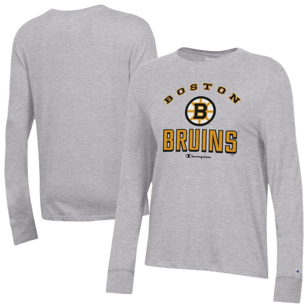 Boston Bruins Champion Women's Core Long Sleeve T-Shirt - Gray | NHL near me