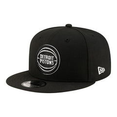 New Era Detroit Pistons Team 9FIFTY Snapback Hat Black/White