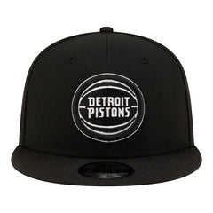 New Era Detroit Pistons Team 9FIFTY Snapback Hat Black/White