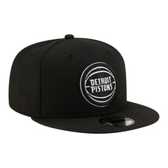 New Era Detroit Pistons Team 9FIFTY Snapback Hat Black/White