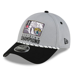 Jacksonville Jaguars New Era 2025 AFC South Division Champions Locker Room Trophy Collection 9FORTY Adjustable Hat - Gray/Black - NFL