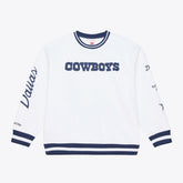 Dallas Cowboys White Out Fleece Sweatshirt - White - Mitchell & Ness