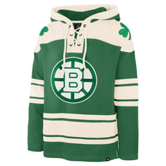 Jeremy Swayman Boston Bruins '47 St. Patrick's Day Player Name & Number Lacer Pullover Hoodie - Kelly Green | 47 brand near me