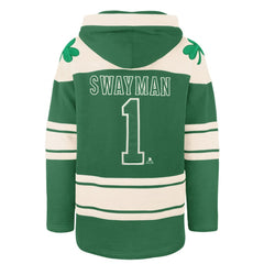 Jeremy Swayman Boston Bruins '47 St. Patrick's Day Player Name & Number Lacer Pullover Hoodie - Kelly Green | 47 brand near me