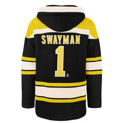 Jeremy Swayman Boston Bruins '47 Player Name & Number Lacer Hoodie - Black | 47 brand discount