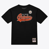 Baltimore Orioles Mitchell & Ness Script Sweep Arch T-Shirt Discount