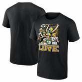 Jordan Love Green Bay Packers Notorious T-Shirt - Black - NFL