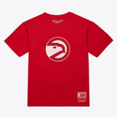 Mitchell & Ness Atlanta Hawks Unisex Hardwood Classics Arch T-Shirt Red