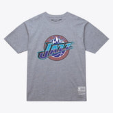 Mitchell & Ness Utah Jazz Unisex Hardwood Classics Arch T-Shirt Heather Gray