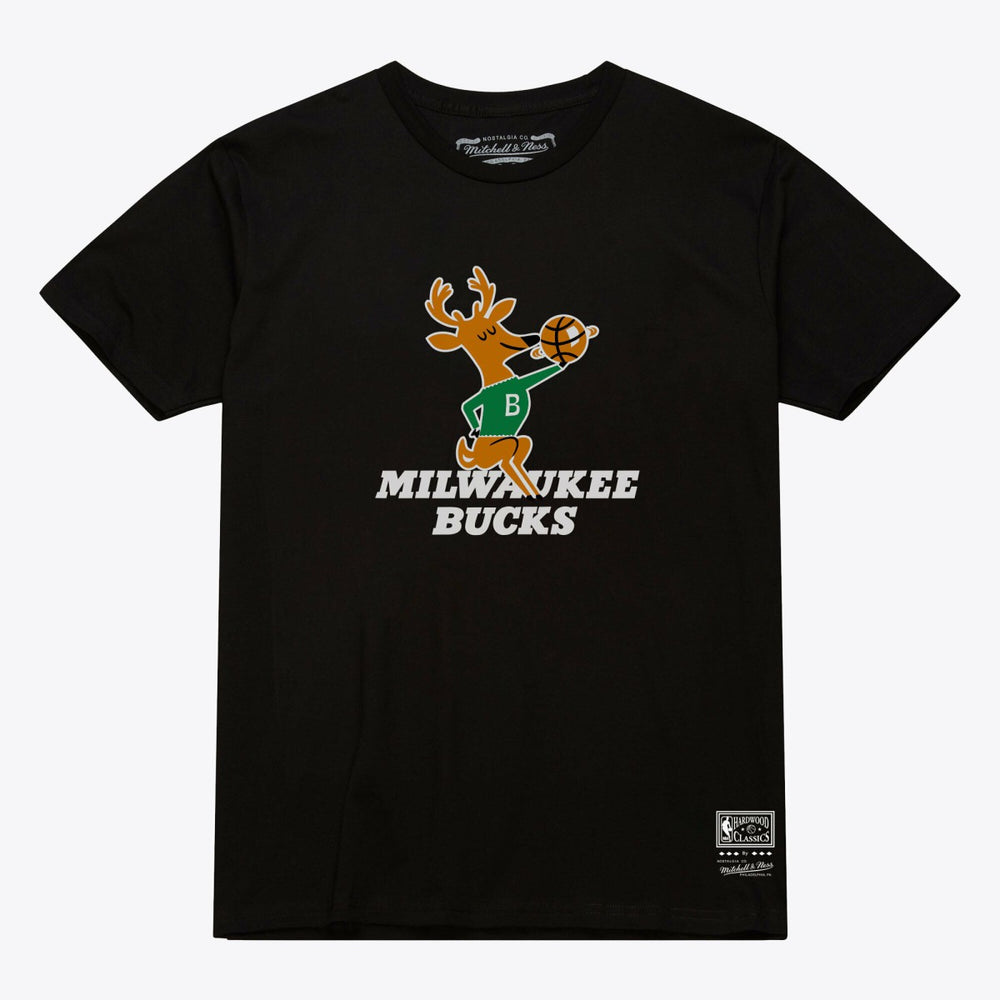 Mitchell & Ness Milwaukee Bucks Unisex Hardwood Classics Arch T-Shirt Black
