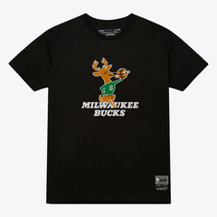 Mitchell & Ness Milwaukee Bucks Unisex Hardwood Classics Arch T-Shirt Black