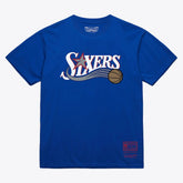 Mitchell & Ness Philadelphia 76ers Unisex Hardwood Classics Arch T-Shirt Royal