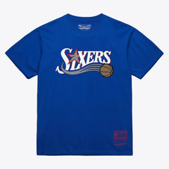 Mitchell & Ness Philadelphia 76ers Unisex Hardwood Classics Arch T-Shirt Royal
