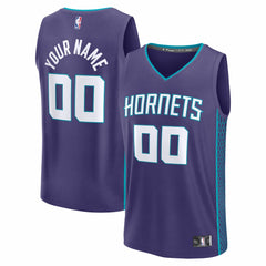 Fanatics Charlotte Hornets Fastbreak Custom Jersey Statement Edition Purple