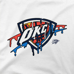 Oklahoma City Thunder Stadium Essentials Women's Ice Cream Cropped Hoodie White