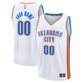 Fanatics Oklahoma City Thunder Youth Fastbreak Custom Jersey Association Edition White