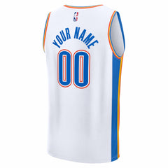 Fanatics Oklahoma City Thunder Youth Fastbreak Custom Jersey Association Edition White