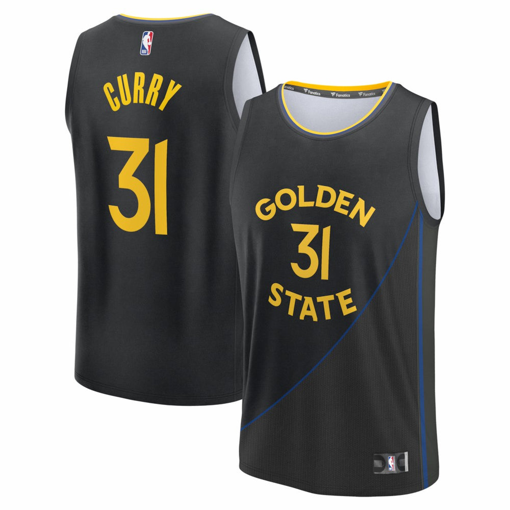 Fanatics Seth Curry Golden State Warriors Fast Break Replica Player Jersey Statement Editi- Black