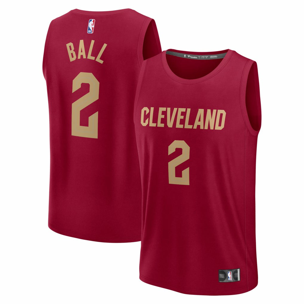 Fanatics Lonzo Ball Cleveland Cavaliers Fast Break Replica Jersey Wine Icon Edition