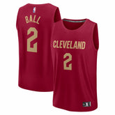 Fanatics Lonzo Ball Cleveland Cavaliers Fast Break Replica Jersey Wine Icon Edition