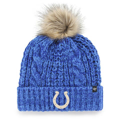 Indianapolis Colts '47 Women's Meeko Cuffed Knit Hat with Pom - Royal - 47 brand