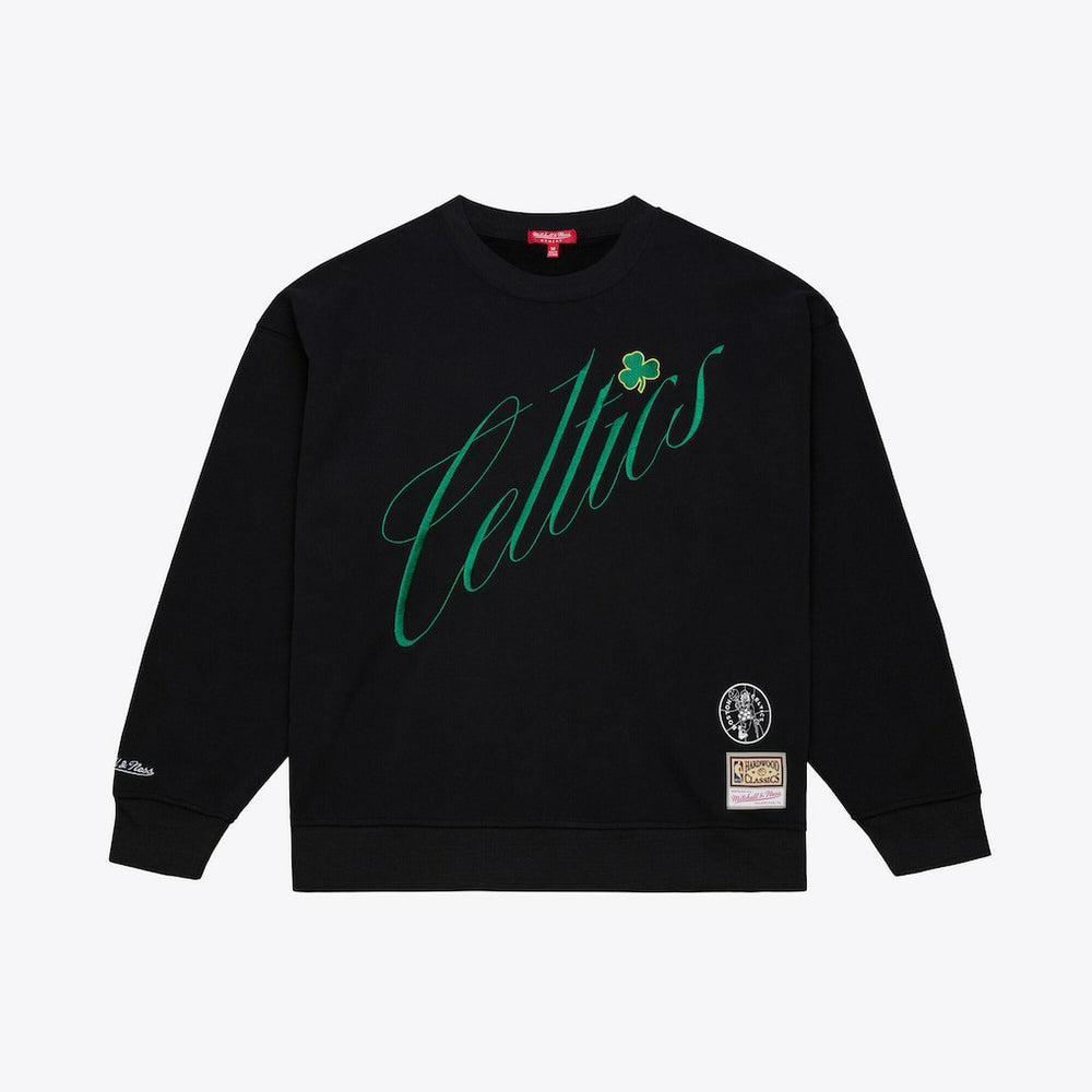 Mitchell & Ness Boston Celtics Women's Hardwood Classics Script Lightweight Sweatshirt Black