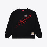 Mitchell & Ness Denver Nuggets Women's Hardwood Classics Script Lightweight Sweatshirt Black