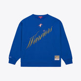 Mitchell & Ness Golden State Warriors Women's Hardwood Classics Script Lightweight Sweatshirt Royal