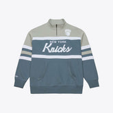 Mitchell & Ness New York Knicks Thunderstorm Head Coach Quarter-Zip Jacket Blue