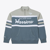 Mitchell & Ness Golden State Warriors Thunderstorm Head Coach Quarter-Zip Jacket Blue