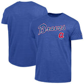 Atlanta Braves Champion Cooperstown Wordmark Lockup Tri-Blend T-Shirt Discount