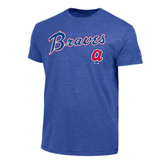 Atlanta Braves Champion Cooperstown Wordmark Lockup Tri-Blend T-Shirt Discount