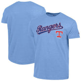Texas Rangers Champion Cooperstown Wordmark Lockup Tri-Blend T-Shirt Near Me