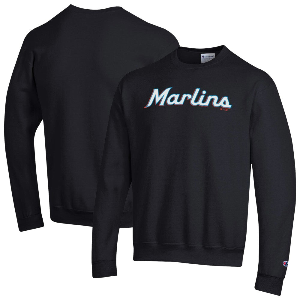 Miami Marlins Champion Powerblend Wordmark Sweatshirt Online