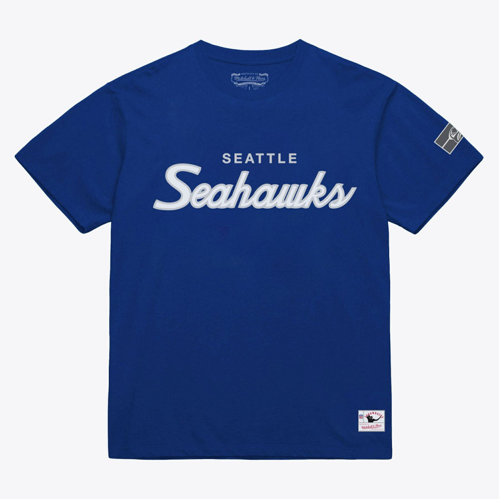 Seattle Seahawks Head Coach Classic T-Shirt - Royal - Mitchell & Ness