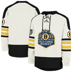 Boston Bruins '47 Pond Hockey Trio Eternal Lacer Sweatshirt - Cream | 47 brand sale