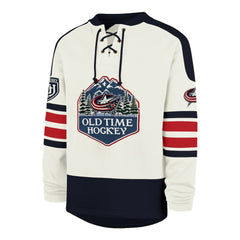 Columbus Blue Jackets '47 Pond Hockey Trio Eternal Lacer Sweatshirt - Cream | 47 brand on sale