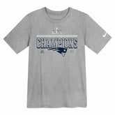 New England Patriots Preschool 2025 AFC Champions Locker Room Trophy Collection T-Shirt - Gray - Nike