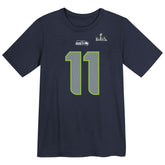 Jaxon Smith-Njigba Seattle Seahawks Preschool Super Bowl LX Patch Name & Number T-Shirt - College Navy - Nike