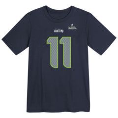 Jaxon Smith-Njigba Seattle Seahawks Preschool Super Bowl LX Patch Name & Number T-Shirt - College Navy - Nike