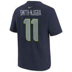 Jaxon Smith-Njigba Seattle Seahawks Youth Super Bowl LX Patch Name & Number T-Shirt - College Navy - Nike