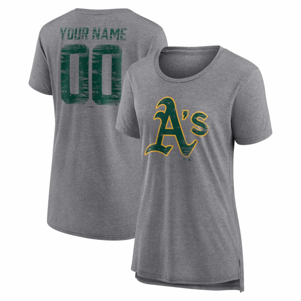 Athletics Women's Heritage Personalized Any Name & Number Tri-Blend T-Shirt Near Me