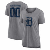 Detroit Tigers Women's Heritage Personalized Any Name & Number Tri-Blend T-Shirt Sale