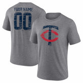 Minnesota Twins Heritage Personalized Any Name & Number Tri-Blend T-Shirt Discount