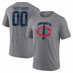 Minnesota Twins Heritage Personalized Any Name & Number Tri-Blend T-Shirt Discount