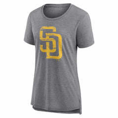 San Diego Padres Women's Heritage Personalized Any Name & Number Tri-Blend T-Shirt Outlet