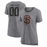 San Francisco Giants Women's Heritage Personalized Any Name & Number Tri-Blend T-Shirt Near Me